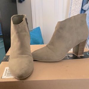 suede ankle boots, size 10, branded by old navy